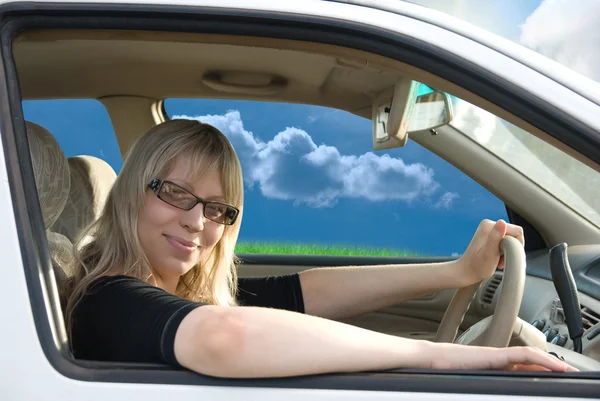 Driving car — Stock Photo, Image