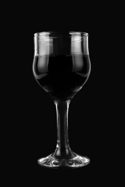 Черный и белый бокал вина — стоковое фото