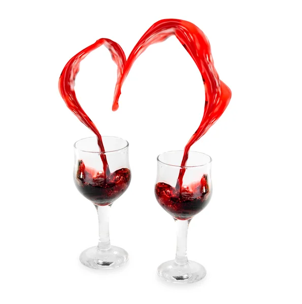 Şarap kalp — Stok fotoğraf