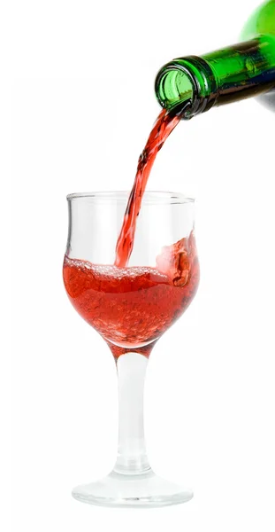 Налейте красное вино — стоковое фото
