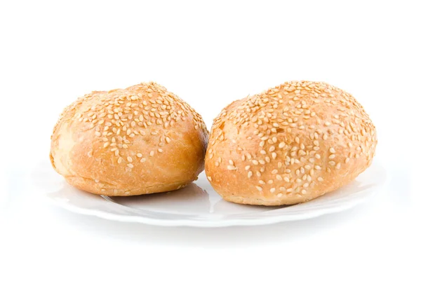 Two sesame buns — Stock Photo, Image