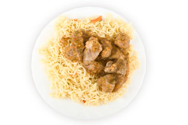 Spaghetti en vlees — Stockfoto