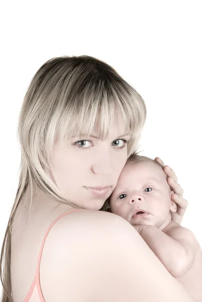 Mor med pojke — Stockfoto