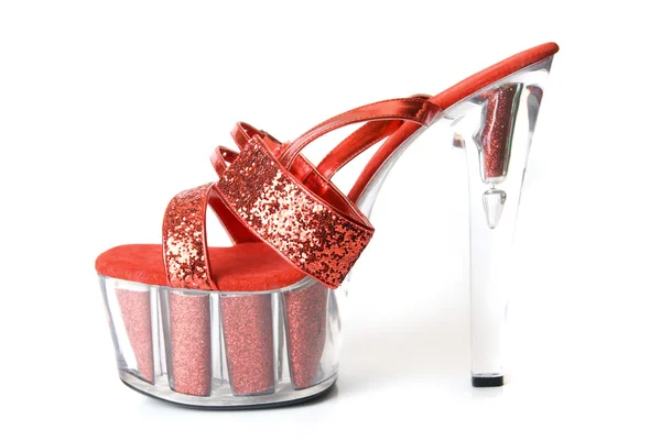Сексуальная красная обувь — стоковое фото