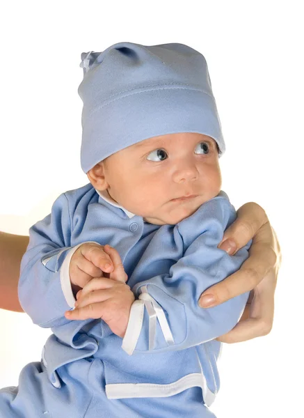 Baby boy at mother hand — Stock Photo, Image