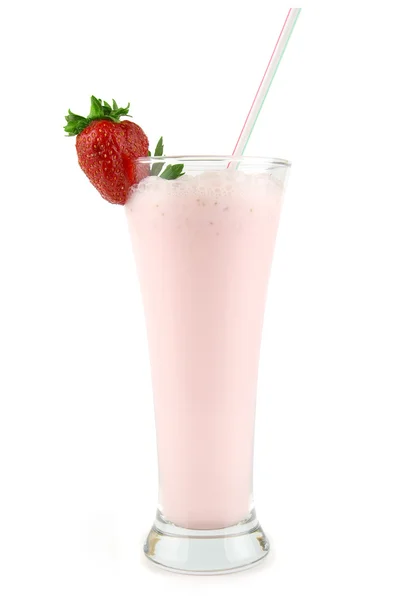 Frischer Erdbeer-Milchshake lizenzfreie Stockbilder