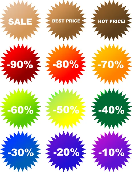 Vector sale stickers — Stock Vector