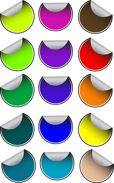 Mnoho barevných samolepek — Stockový vektor