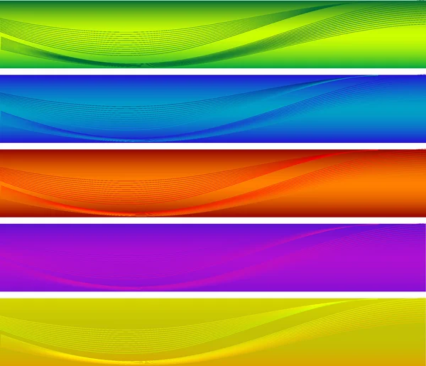 Vector kleurrijke spandoeken — Stockvector