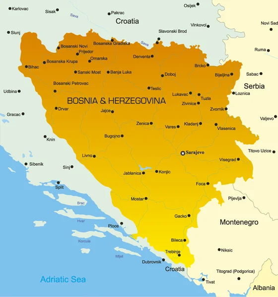 Bosnia and Herzegovina — Stock Vector