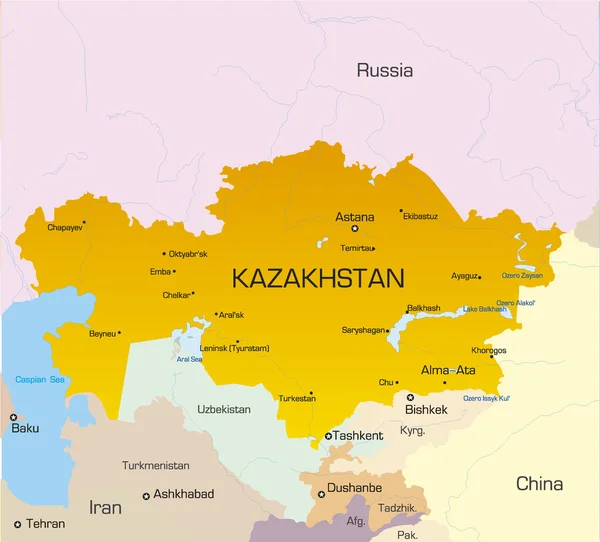 Cazaquistão — Vetor de Stock