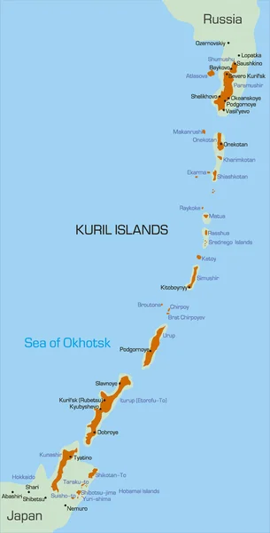 stock vector Kuril island