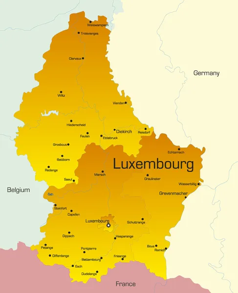 Luxemburg land — Stockvector