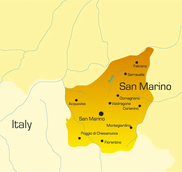 サンマリノの国 — ストックベクタ