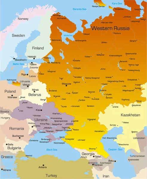 Region väst Ryssland — Stock vektor
