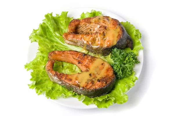 Tasty hunchback salmon fish — Stock Photo, Image