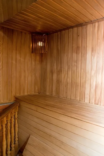 Ahşap buhar odası sauna — Stok fotoğraf
