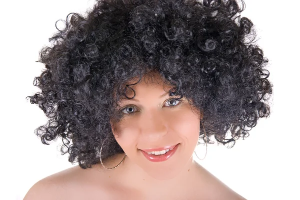 Beautiful young frizzy woman — Stock Photo, Image