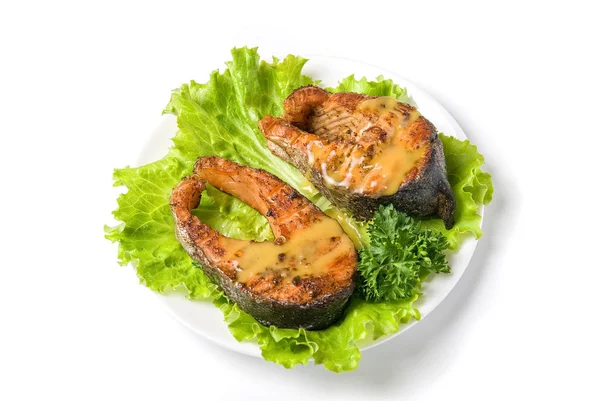 Tasty hunchback salmon fish — Stock Photo, Image