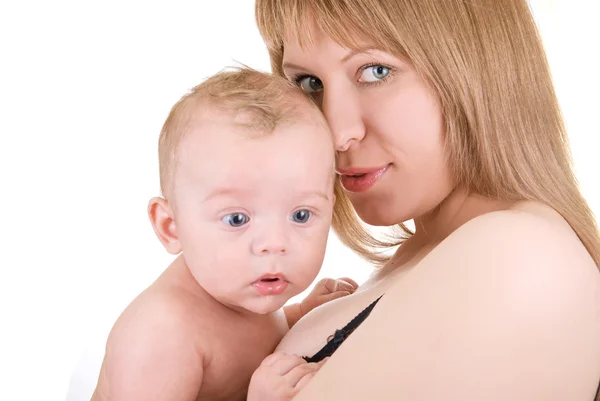 그녀의 아기와 엄마 — 스톡 사진