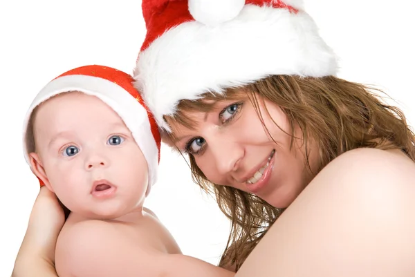Beautiful mommy santa — Stock Photo, Image