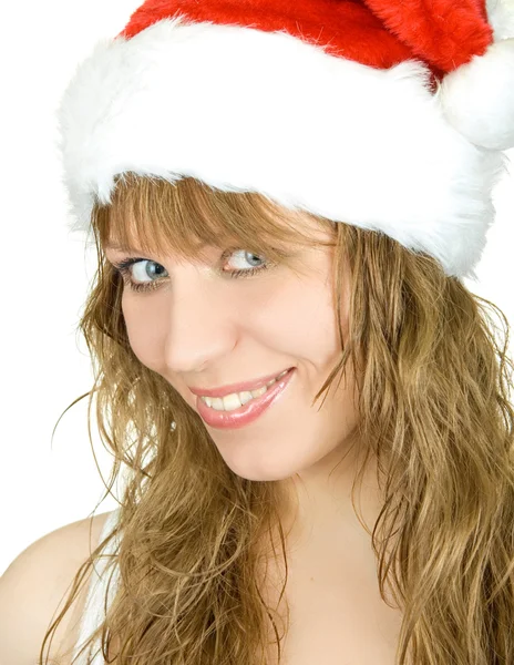 Hübsche Weihnachtsfrau — Stockfoto