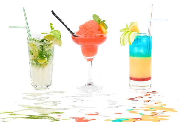 Ensemble de trois cocktails frais — Photo