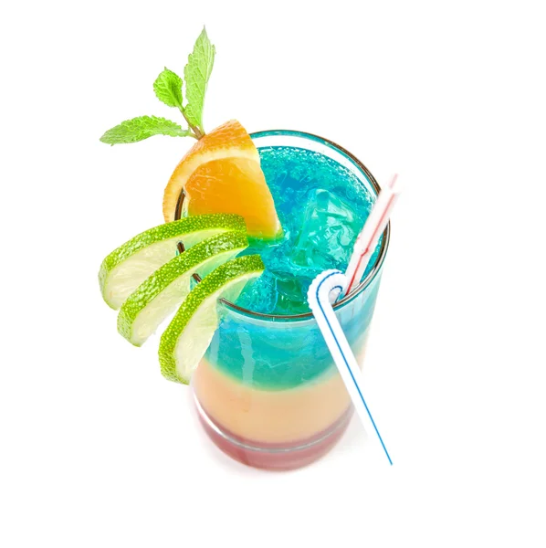 Cocktail bleu alcoolique — Photo