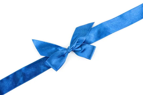 Blue holiday ribbon — Stock Photo, Image