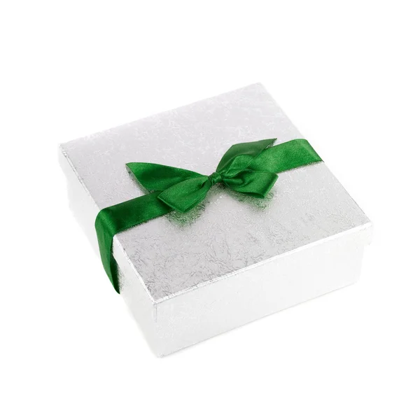 Green gift box — Stock Photo, Image