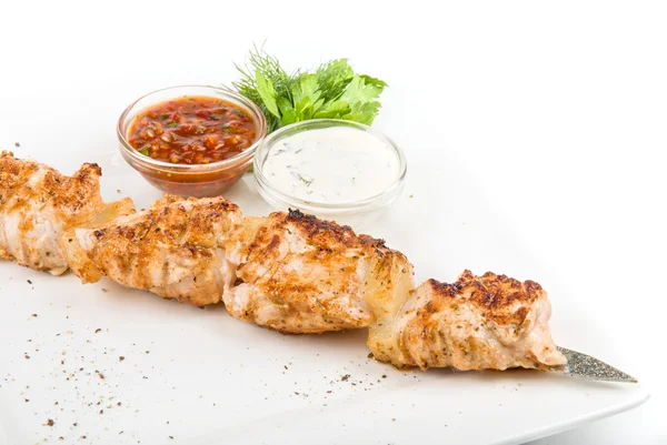 Kebab de pollo a la parrilla —  Fotos de Stock