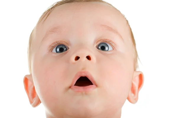 Baby jongen grappige grimas — Stockfoto