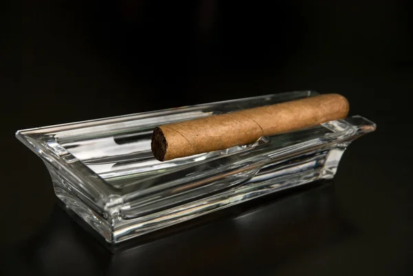 Zigarre am Aschenbecher — Stockfoto