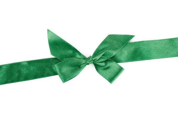 Green holiday ribbon — Stock Photo, Image