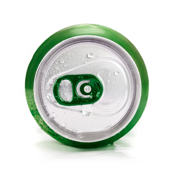 Green aluminum can — Stock Photo, Image