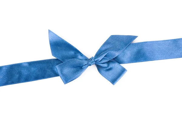 Blue holiday ribbon — Stock Photo, Image