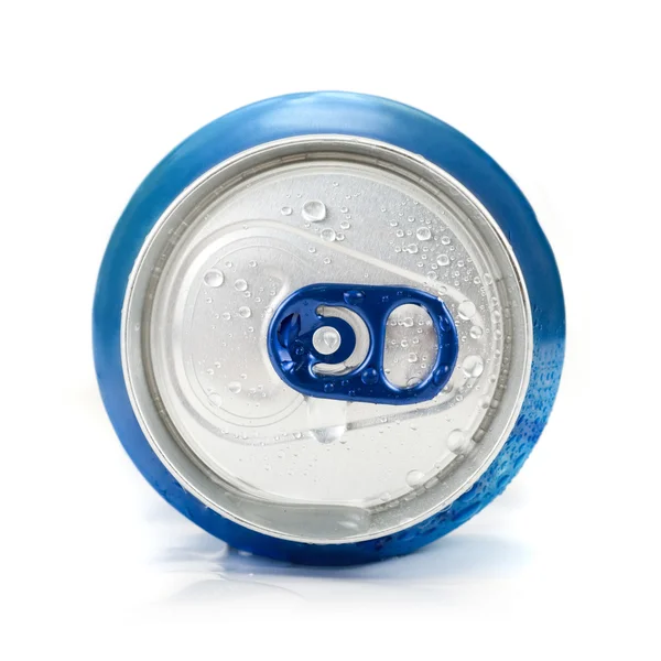 Blue aluminum can — Stock Photo, Image