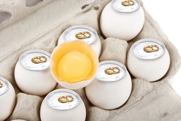 Os ovos podem — Fotografia de Stock