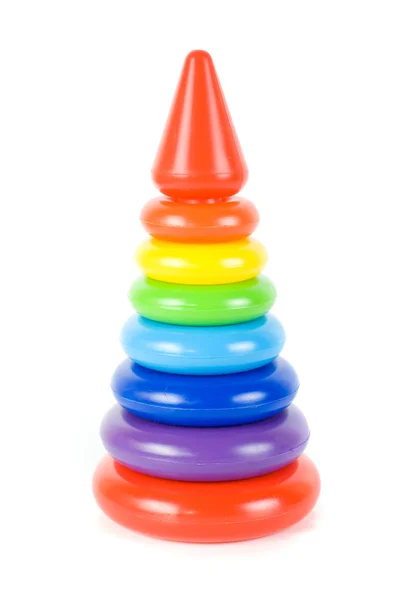 Plastic legetøj pyramide - Stock-foto