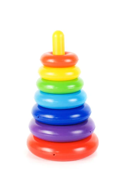 Plastic speelgoed piramide — Stockfoto