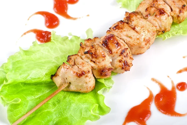 Grilled chicken meat closeup — Stock Photo, Image