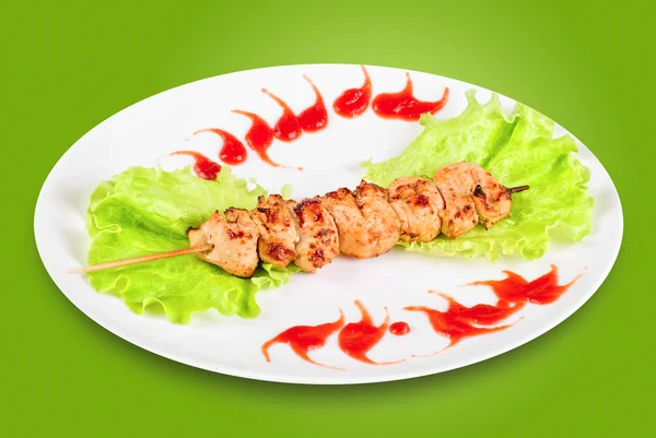 Chicken meat kebab — Stock Photo, Image