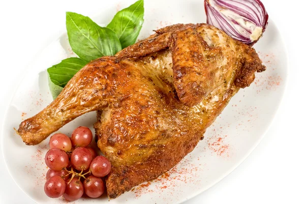 Halv grillad kyckling närbild — Stockfoto