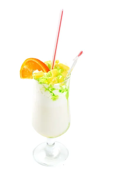 Milk fruit cocktail — Stock Photo, Image