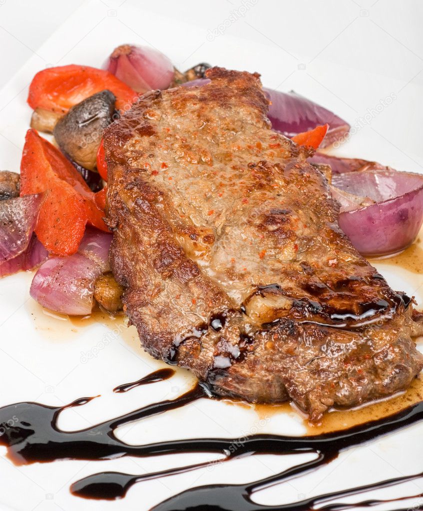 Beef steak with vegetable