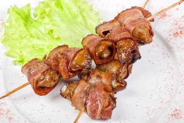 Kebab from chicken liver clipart