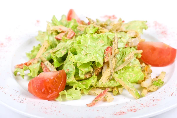 Kalamar Kızartma tavuk salatası — Stok fotoğraf