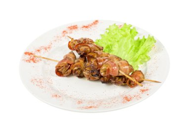 Kebab from chicken liver clipart