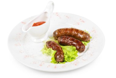 Grilled venison sausage