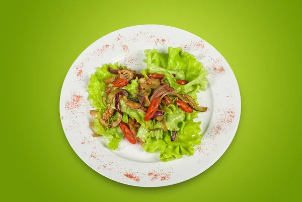 Salat aus Schweinefleisch, Zucchini, Limette — Stockfoto